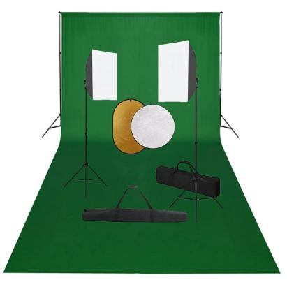 Set studio foto cu lumini softbox, fundal și reflector GartenMobel Dekor