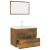 Set de mobilier de baie, stejar fumuriu, lemn prelucrat GartenMobel Dekor