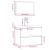 Set de mobilier de baie, stejar fumuriu, lemn prelucrat GartenMobel Dekor