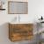 Set de mobilier de baie, stejar fumuriu, lemn prelucrat GartenMobel Dekor