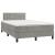 Pat box spring cu saltea, gri deschis, 120x190 cm, catifea GartenMobel Dekor