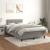 Pat box spring cu saltea, gri deschis, 120x190 cm, catifea GartenMobel Dekor