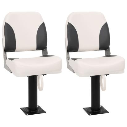 Set scaune pliabile pentru barcă, 4 piese, spătar mic GartenMobel Dekor