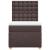 Pat box spring cu saltea, maro închis, 90x200 cm, textil GartenMobel Dekor