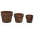 Set de jardiniere tip găleată, 3 piese, lemn masiv de brad GartenMobel Dekor