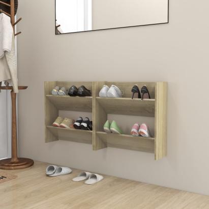 Pantofare de perete, 2 buc., stejar sonoma, 60x18x60 cm PAL GartenMobel Dekor