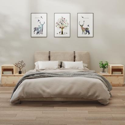 Noptiere, 2 buc., 60x34x51 cm, lemn masiv de pin GartenMobel Dekor