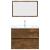 Set mobilier de baie, 2 piese, stejar fumuriu, lemn prelucrat GartenMobel Dekor