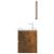 Set mobilier de baie, 2 piese, stejar fumuriu, lemn prelucrat GartenMobel Dekor