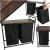 Cos mare de rufe cu doua compartimente, cu raft si blat din lemn, model LOFT, culoare neagra FAVLine Selection
