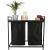 Cos mare de rufe cu doua compartimente, cu raft si blat din lemn, model LOFT, culoare neagra FAVLine Selection