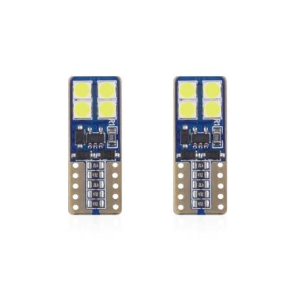 Set becuri auto cu LED CANBUS compatibil T10e W5W 8 SMD Alb 12/24V, destinat competitiilor auto sau off-road FAVLine Selection