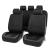 Set 11 huse scaun auto UNIVERSALE din piele ecologica NEGRU AG338E FAVLine Selection