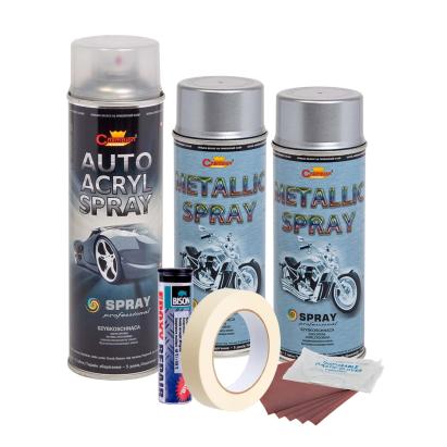 Kit complet reparatie si vopsire jante culoare Argintiu Metalizat, V2 FAVLine Selection