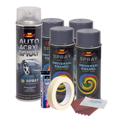 Kit complet reparatie si vopsire jante culoare Gri Inchis, V4 FAVLine Selection