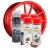 Kit complet reparatie si vopsire jante culoare Rosu Fluorescent, V4 FAVLine Selection