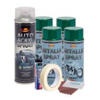 Kit complet reparatie si vopsire jante culoare Verde Metalizat, V4 FAVLine Selection