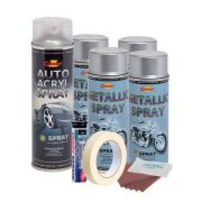 Kit complet reparatie si vopsire jante culoare Argintiu Metalizat, V4 FAVLine Selection