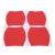 Set 4 bucati protectie zgarieturi manere usa din autocolant carbon 3D Rosu FAVLine Selection