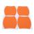 Set 4 bucati protectie zgarieturi manere usa din autocolant carbon 3D Orange FAVLine Selection