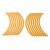 Set 16 inele din autocolant pentru jante culoare Gold Lucios FAVLine Selection