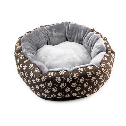 Culcus moale cu perna, pentru caine/pisica, culoare gri, impermeabil, baza antiderapanta, 50 cm FAVLine Selection