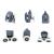 Set 24 piese reconditionare cabina de dus, culoare Gri FAVLine Selection