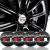 Set 4 buc. ornament central janta, model "F1 Black", diametru 5cm FAVLine Selection