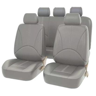 Set 11 huse scaun auto UNIVERSALE din piele ecologica GRI, AVX-AG338G FAVLine Selection