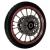 Set 16 ornamente Reflectorizante pentru jante auto, moto, culoare Rosie FAVLine Selection