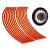Set 16 ornamente Reflectorizante pentru jante auto, moto, culoare Rosie FAVLine Selection