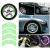 Set 16 ornamente Reflectorizante pentru jante auto, moto, culoare Verde FAVLine Selection