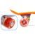 Skateboard Penny Board pentru copii cu roti din cauciuc, iluminate LED, culoare Orange FAVLine Selection