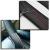Husa volan din PIELE NATURALA NEAGRA CU DUNGA ROSIE, pentru autoturisme, diametru 37 - 39 cm, cu ac si ata (se coase, aspect ORIGINAL) FAVLine Selection