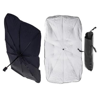 Parasolar Auto tip umbrela pentru parbriz, dimensiune 78 x 130 cm, culoare neagra FAVLine Selection