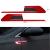 Set 2 stickere reflectorizante BUMERANG cu insertie Carbon 5D, culoare Rosie FAVLine Selection