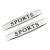 Set 2 x Embleme auto metalice, autoadezive, model "SPORTS", finisaj Crom, dimensiune, 10 x 1,5 cm FAVLine Selection