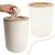 Set Elegant pentru baie format din 6 piese, ABS + lemn, culoare alb/maro FAVLine Selection