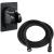 Set 3 elemente pentru dus, para de dus moderna + furtun flexibil + suport pentru perete, culoare Neagra FAVLine Selection