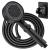Set 3 elemente pentru dus, para de dus moderna + furtun flexibil + suport pentru perete, culoare Neagra FAVLine Selection