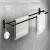 Suport din aluminiu pentru 2 prosoape + 2 cuiere, lungime 60 cm, culoare Neagra FAVLine Selection
