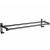 Suport din aluminiu pentru 2 prosoape + 2 cuiere, lungime 60 cm, culoare Neagra FAVLine Selection