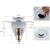 Dop scurgere chiuveta, universal, deschidere cu click, material oțel, diametru exterior 62 mm, culoare Argintiu FAVLine Selection