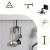 Umeras rotativ de bucatarie cu 6 carlige, material ABS, lungime 11 cm, culoare Negru FAVLine Selection