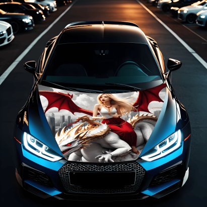 Folie Capota Auto "Hood Art" rezistenta la exterior, marime M (165 x 120cm) - Cod: AVX-CAPOTA-009M FAVLine Selection