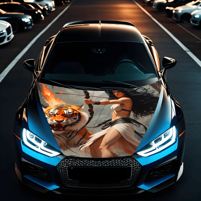 Folie Capota Auto "Hood Art" rezistenta la exterior, marime M (165 x 120cm) - Cod: AVX-CAPOTA-010M FAVLine Selection