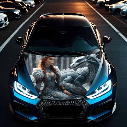 Folie Capota Auto "Hood Art" rezistenta la exterior, marime M (165 x 120cm) - Cod: AVX-CAPOTA-014M FAVLine Selection