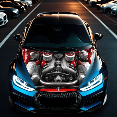 Folie Capota Auto "Hood Art" rezistenta la exterior, marime M (165 x 120cm) - Cod: AVX-CAPOTA-020M FAVLine Selection