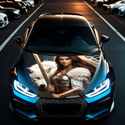 Folie Capota Auto "Hood Art" rezistenta la exterior, marime L (180 x 130cm) - Cod: AVX-CAPOTA-006L FAVLine Selection