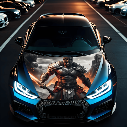 Folie Capota Auto "Hood Art" rezistenta la exterior, marime L (180 x 130cm) - Cod: AVX-CAPOTA-007L FAVLine Selection